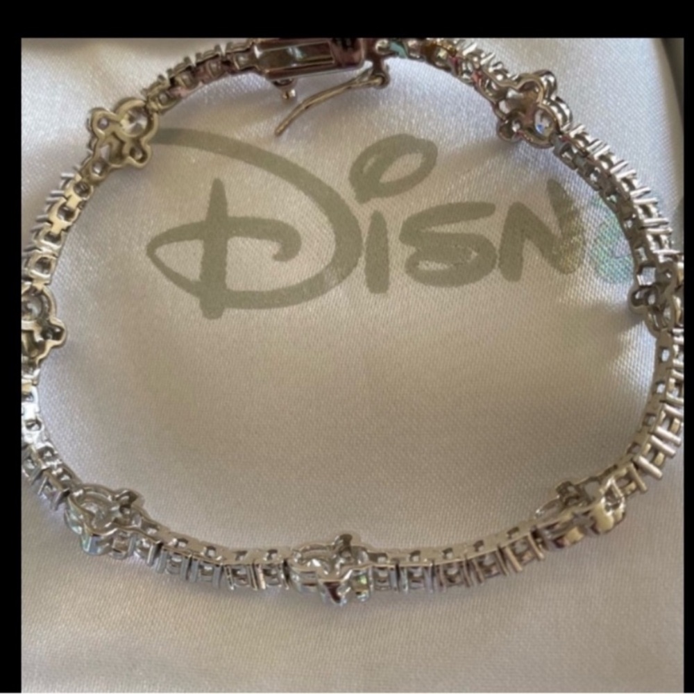 🆕Disney Minnie Mouse sterling silver  Rose gold Minnie  CZ  Bracelet